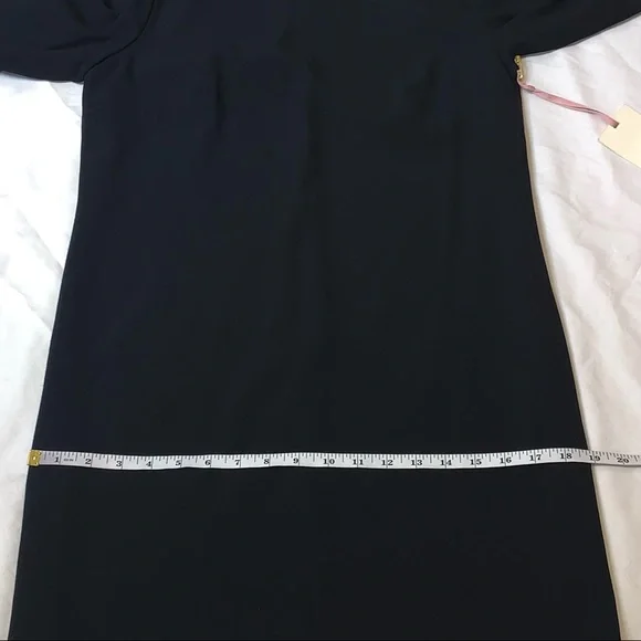 💥SOLD💥Alex Marie Nina Bow Sleeves Mock Neck Mini Dress Black Sz 2 NWT - Picture 9 of 10